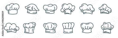 Chef Line Style Icon Collection