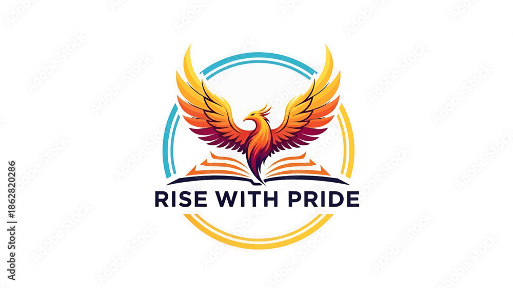 Fototapeta premium Rise with pride logo