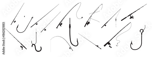  carp feeder fishing rod silhouette 