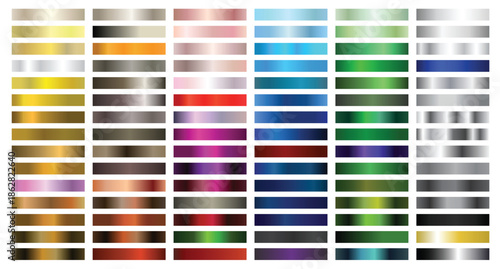 Metal and Color Gradient Collection of Swatches