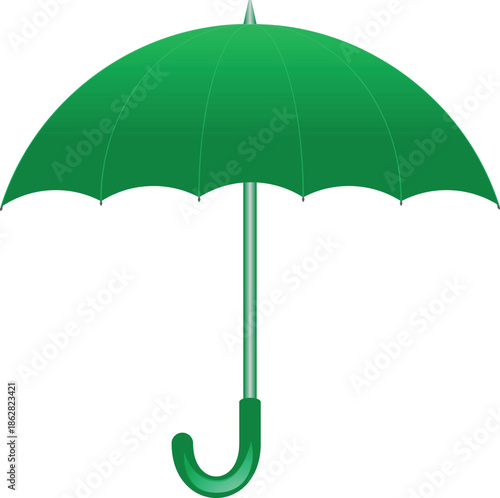Black and White Simple flat umbrella icon, Nice umbrella isolated on white background.