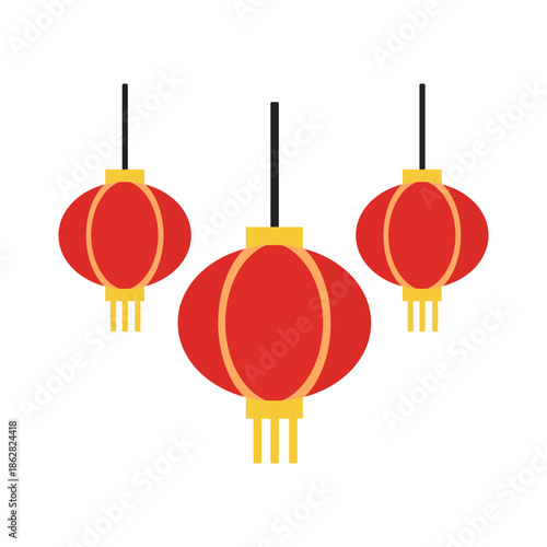 Lantern Flat Vector Illustration