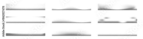 Grain edge gradient set, dot noise lines