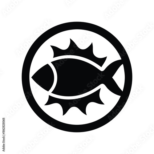 Ocean life symbol silhouette vector, Underwater elements, Marine life nautical vector, Seafood silhouette vector