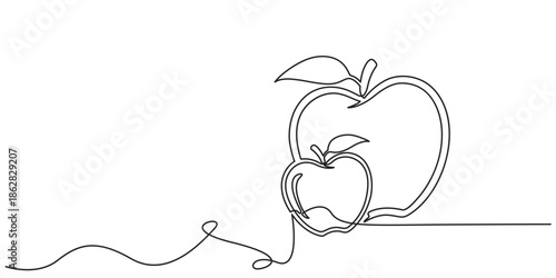 Apple continuous one line drawing minimalism design,A single line drawing of a chocolate covered apple. Continuous line a piece apple icon. One line icon. one line Icon drawing