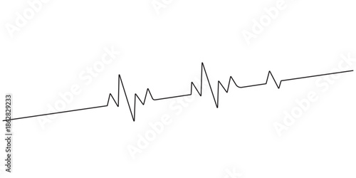 Heart cardiogram continuous one line drawing minimalism design.one line  vector illustration  with out background Continuous one line drawing of heart shape with heartbeat pulse line symbolizing healt