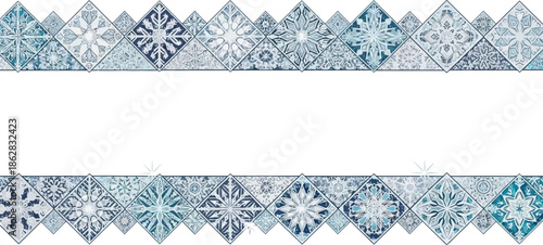 Elegant blue diamond pattern border for sophisticated design projects ready now