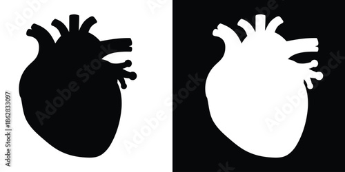Human heart vector icon, heart logo vector illustration