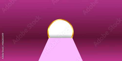 Abstract purple and blue gradient wavy line 3D shape on black background for modern graphic design and digital web banners.