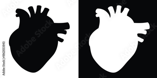 Human heart vector icon, heart logo vector illustration