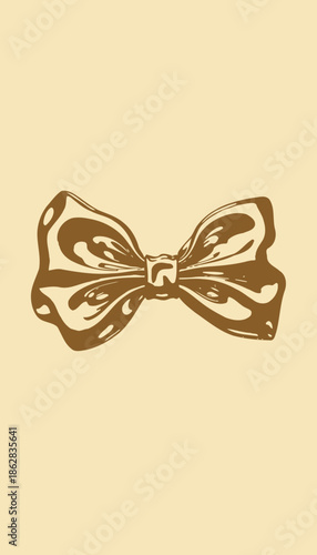 Radiant Golden Bow with Lustrous Metallic Sheen on Elegant Light Background Symbolizing Luxury and Sophistication