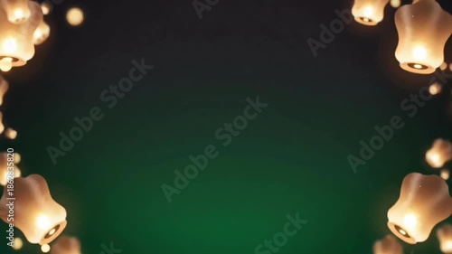 Ramadan Kareem Cinematic Lantern Background With Copy Space