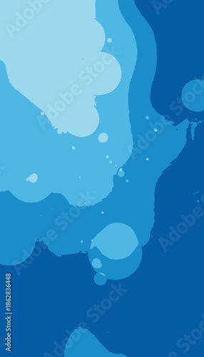 Captivating Abstract Blue Background with Floating Bokeh Lights Creating a Dreamy and Tranquil Atmosphere for Visual and Creative Elegance