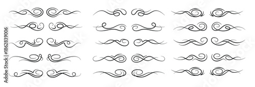 Gold Swirl Devider Decorative Ornamental Art Line