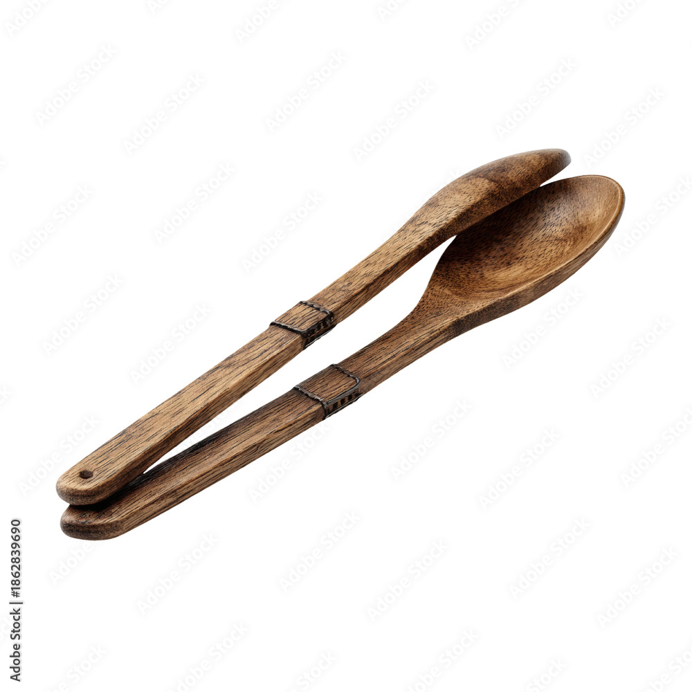 Fototapeta premium Isolated Transparent Png Of Wooden Spoons