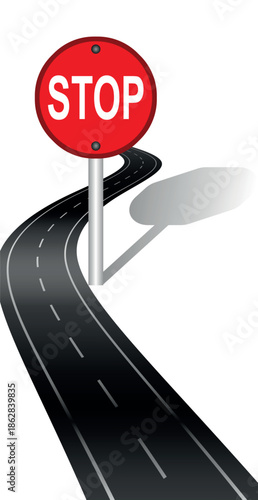 Vector illustration of Stop and Go sign sign isolated on pure white. EPS file available