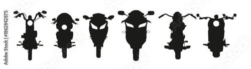 vector motorcycle front silhouette 