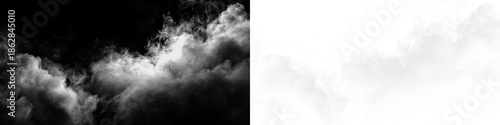 Dark and light cloud layers with transparent background showing varying textures and tones