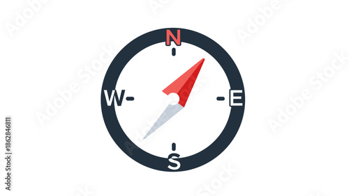 Compass Navigation Tool Direction Indicator.