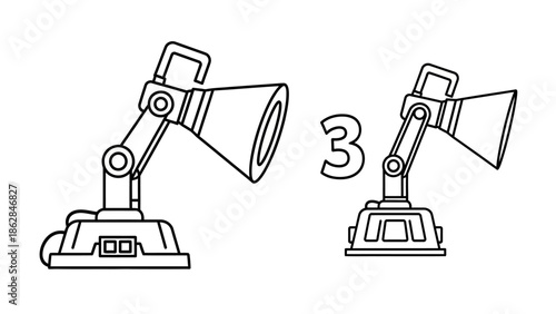 Desk lamps with adjustable arms.