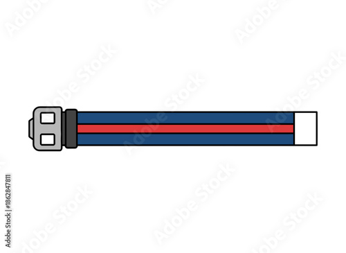 Venipuncture tourniquet strap with buckle medical device illustration concept