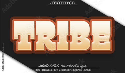 Tribe Community Culture Tradition Heritage Clan People Text Effect Editable Alphabet
