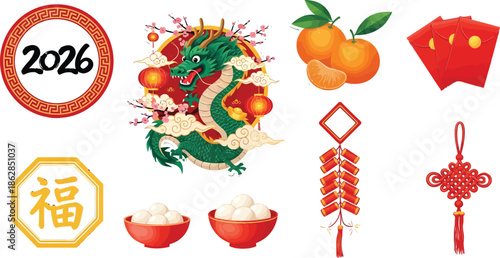 2026 chinese new year decorations and symbols