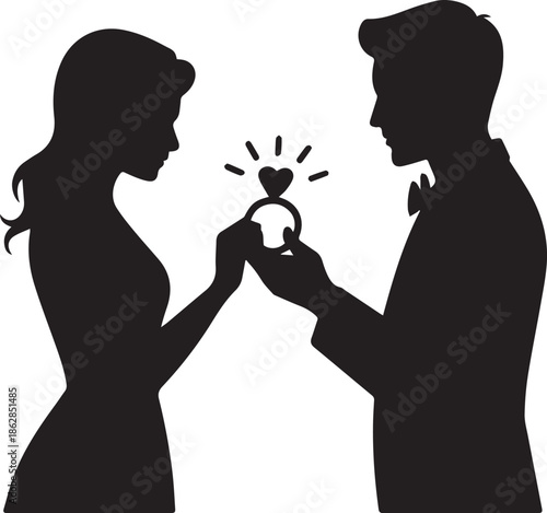 Man proposing with ring