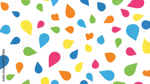 Colorful water droplets pattern