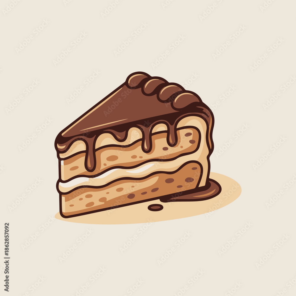 Fototapeta premium piece of chocolate cake