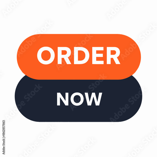 Order Now Button Icon – Call to Action CTA Symbol for Ecommerce, Apps & Marketing Design