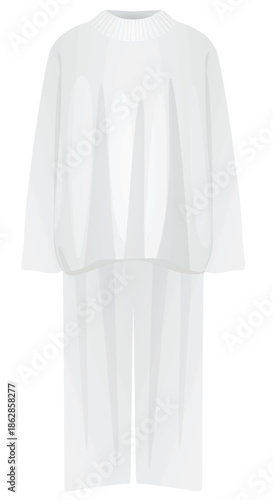 Knit jumper and pants. vector illustration 