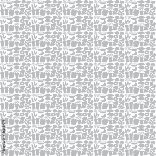 Set with fast food products background