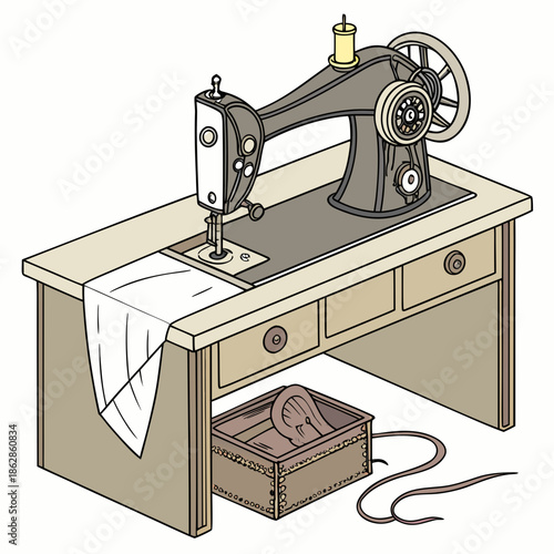 old sewing machine