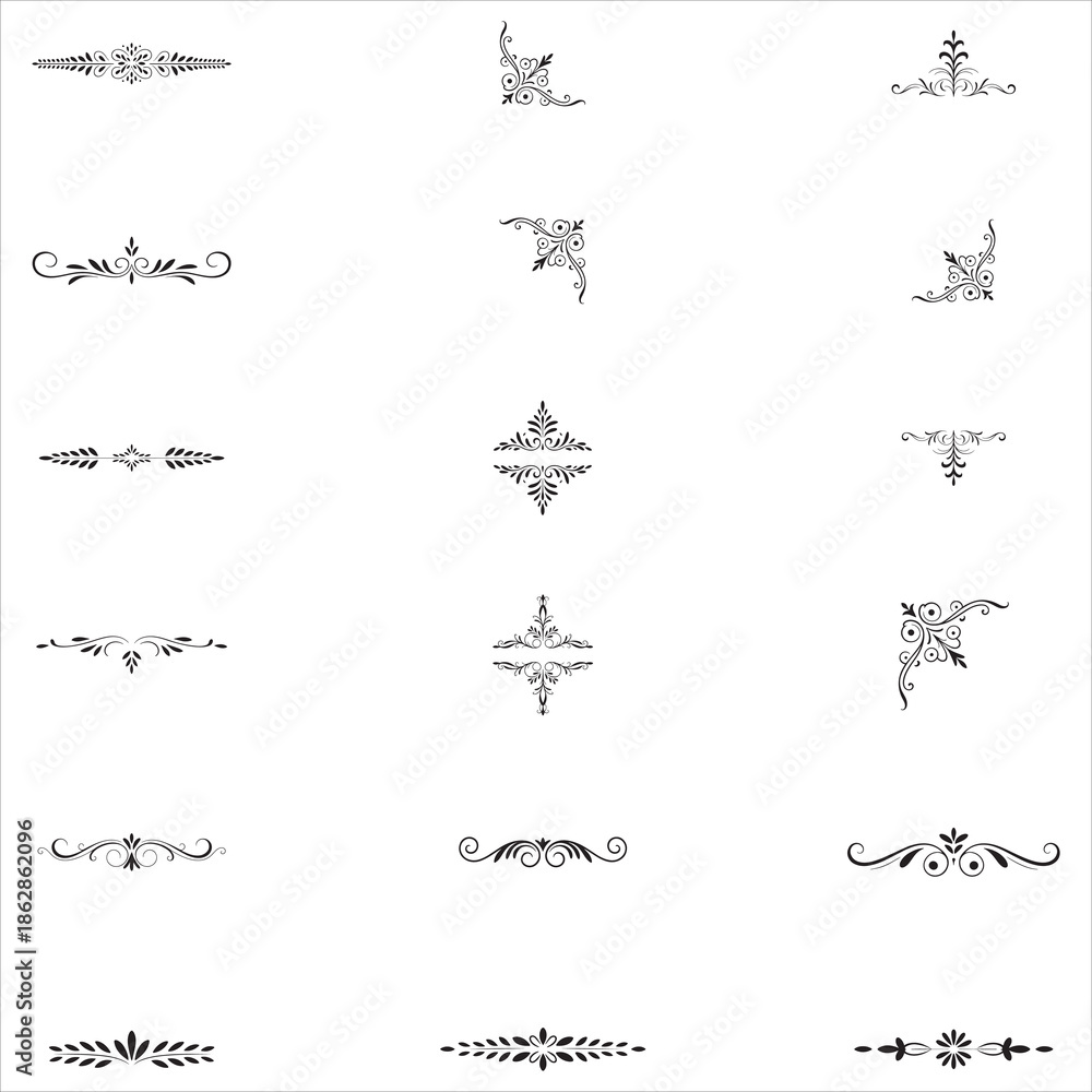 Fototapeta premium Ornament Divider Clip Art 