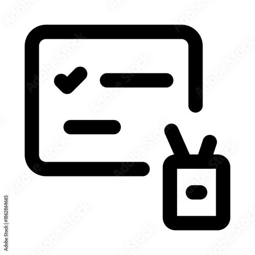 Document Modern Line Icon. Professional minimal vector symbol representing file paper writing and official record.