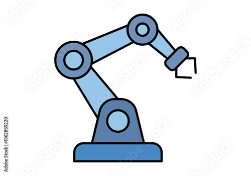Brazo robótico industrial azul articulado para procesos de automatización y fabricación inteligente