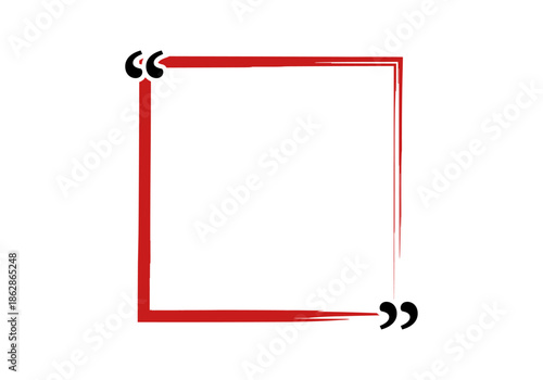 Cuadro de texto rojo con comillas negras para resaltar citas y testimonios importantes