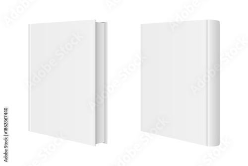 Canvastavla Blank white hardcover book mockup standing vertical for cover design presentatio