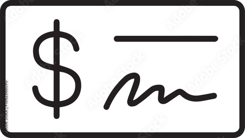 A close-up captures a stylized depiction of a blank check, complete with the signature line and dollar symbol, embodying the essence of financial transactions and economic concepts.
