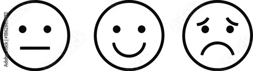 Emotional faces expressing different moods and feelings