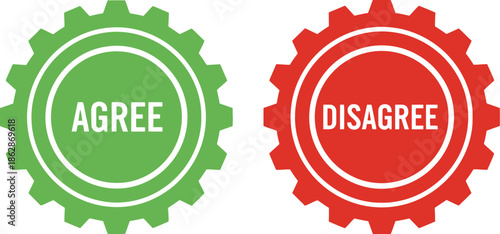 Agree and Disagree Icons for Decision Making and Feedback