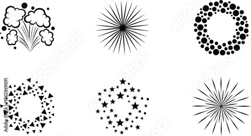 Modern graphic design elements for digital art and creative projects