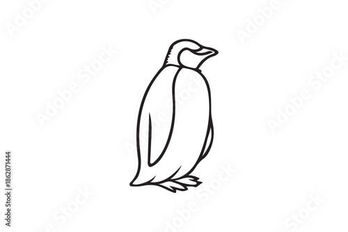 Penguin Icon on white background.