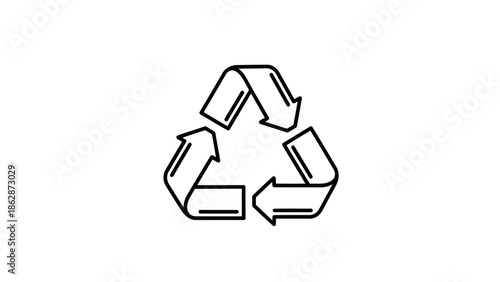 Recycling symbol representing sustainability and environmental conservation