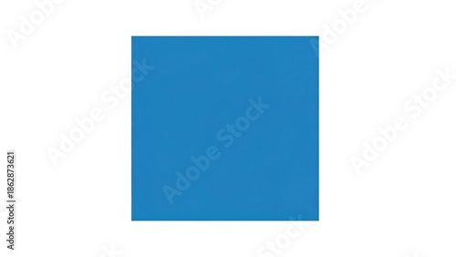 A blue square with a white background