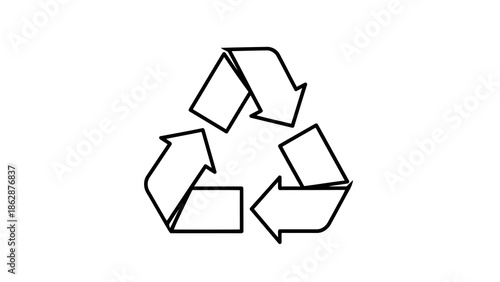 Recycling symbol representing sustainability and environmental conservation