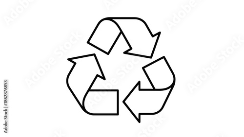 Recycling symbol representing sustainability and environmental conservation