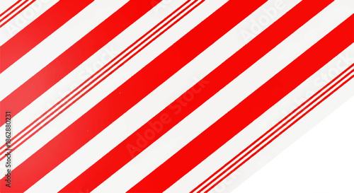 Bold diagonal red stripes on white background create abstract graphic pattern.