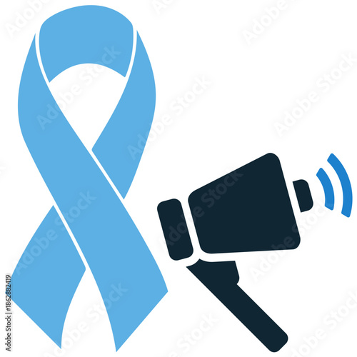 Cancer awareness campaign icon vector for health events. Ideal for survivor support, pink ribbon promotions, medical education, and fighting spirit.